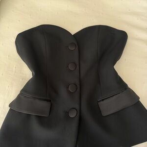 Zara Strapless Tuxedo Top